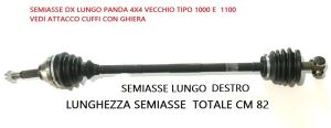 SEMIASSE  PANDA 4X4 141 ANTERIORE DESTRO DAL 1985 AL 2003 LATO PASSAGGIERO 