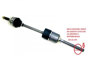 Semiasse completo lungo dx 22 denti Lada Niva 1.6-1.7-1.9 prima serie 