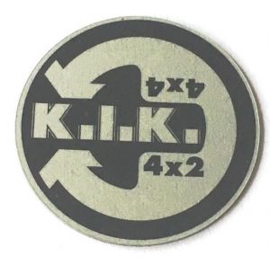 STEMMA BIADESIVO MOZZI PANDA 4x4 E 4X2 ORIGINALE DELLA K.I.K. DEL 1985 AL 2003